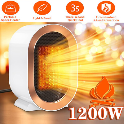 1200W Electric Portable Ceramic Heating Fan Mini Space Heater Room Heater Indoor