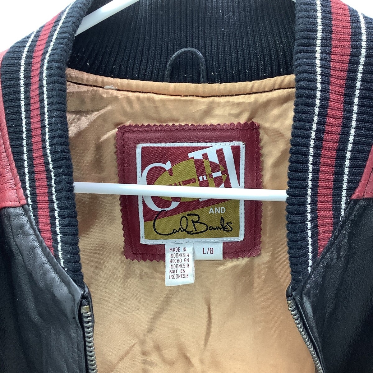 49ERS Carl Banks XXL Leather Jacket G3 VTG | eBay