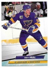 BRETT HULL 1992-93 FLEER ULTRA CARD NEAR MINT CONDITION