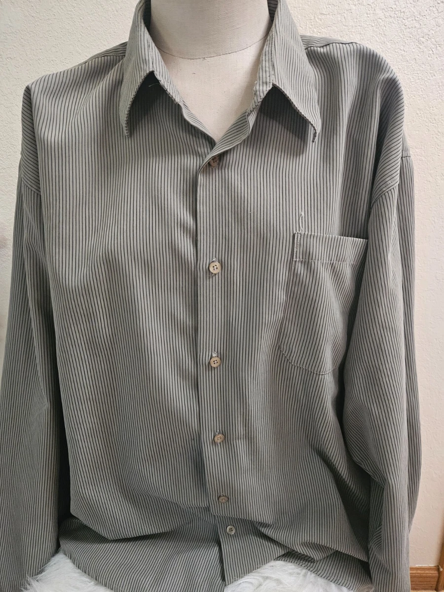 Chemise Homme Manches Longues Linea Dome Taille 3X - Rayée Multicolore, 100% Coton, Occasion Très Bon état