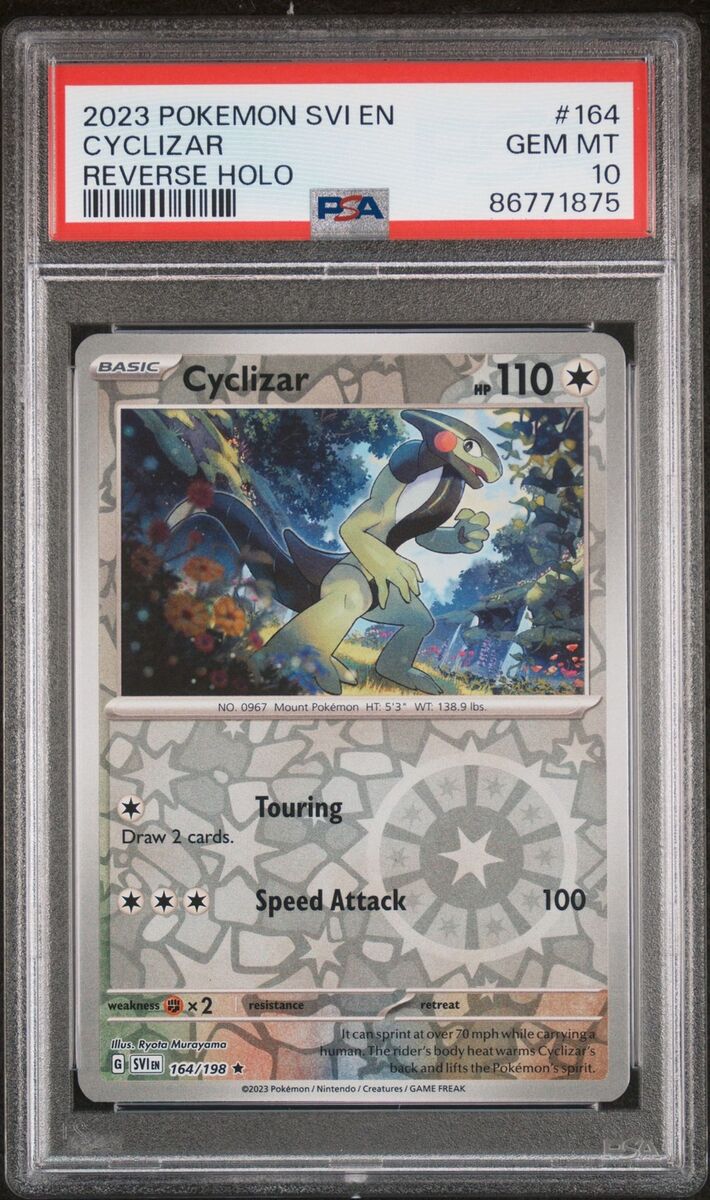 Pokemon TCG PSA 10 CYCLIZAR Rare Reverse Holo SVI #164 | eBay Pokemon TCG PSA 10 CYCLIZAR Rare Reverse Holo SVI #164 | eBay