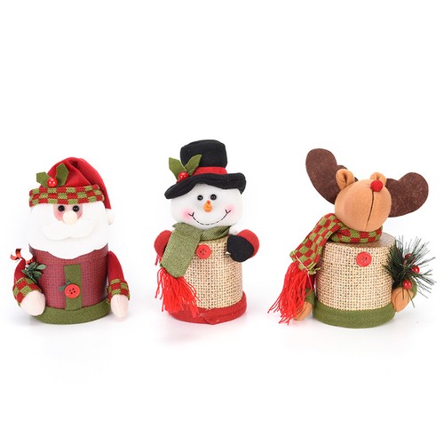 New-Mini-Santa-Clear-Plastic-Candy-Bag-Gift-Storage-Bottle-Holder-Xmas-Decor