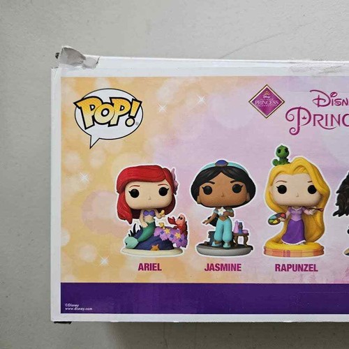 Funko PoP Disney Princess lot de 4, Ariel, Jasmine, Raiponce, Moana, brille dans le noir - Photo 4/6