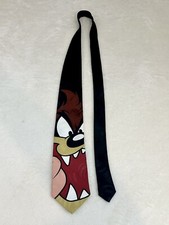 Vtg 1996 TAZ Tazmanian Devil Looney Tunes Mania Blue Tie Neck