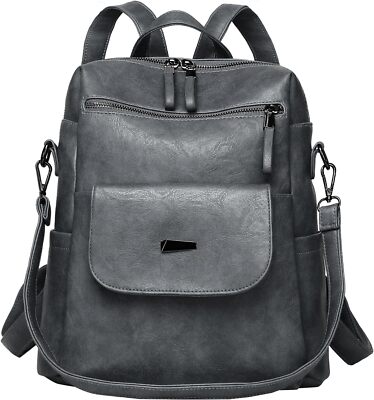 PU Leather Backpack Purse for Women Fashion Multipurpose 