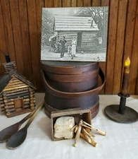 PRAIRIE PRIMITIVE HOMESTEAD FARM ANTIQUE VINTAGE STYLE LOG CABIN FAMILY SIGN 