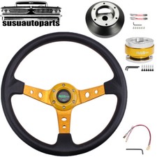 14 Gold Steering Wheelquick Releasehub Adapter 131h For Honda Civic 2001-2011