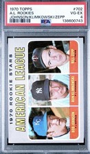 1970 Topps AL Rookies Johnson Klimkowski Zepp PSA 4 VG-EX Well Centered POP 1!