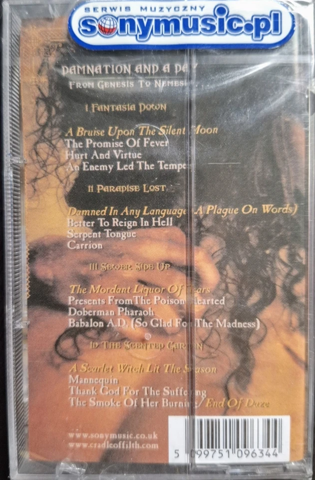 Cradle Of Filth – Damnation And A Day 2003 MC Tape Cassette Factory sealed! NEW - Image 2 of 2