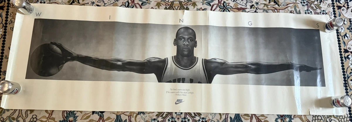 90s nike jordan wings 当時物 ポスター Michael Jordan Wings Poster Indiana Vintage Sports Posters for