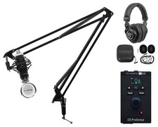 Presonus Revelator 1-Person Podcast Podcasting Kit Interface Mic Headphones Boom