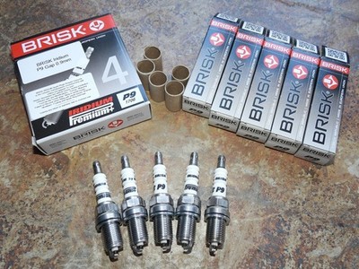 5x BRISK P9 Iridium Spark Plugs fit: Audi 80 S2/RS2 - 2.2 turbo - 1993 to 1995