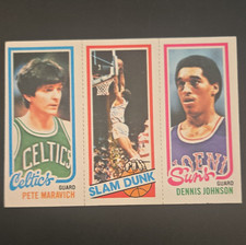 Topps 1979-80 Slam Dunk Insert #264 Pete Maravich Dennis Johnson Celtics