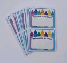 Welcome To My Class Classroom Student Name Tags 80 Stickers Crayons