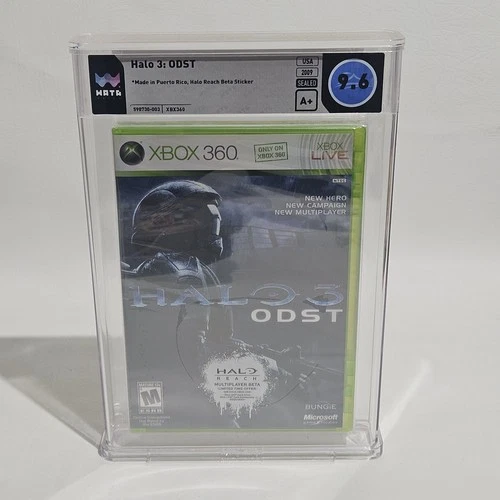 Halo 3: ODST - Graded WATA PSA 9.6 A+ - Reach Beta Xbox 360 - NEW Factory Sealed