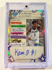 2025 Bowman U Chrome Kam Jones Course Load Silver Auto Rookie Card