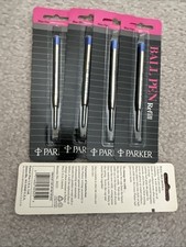 Parker Ball Pen Refill 30325 Lot of 5 Blue Ink Fine Point NOS Made in USA