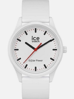Ice-Watch ICE 017761 solar power Polar Medium unisex white Uhr Silikon weiß Neu