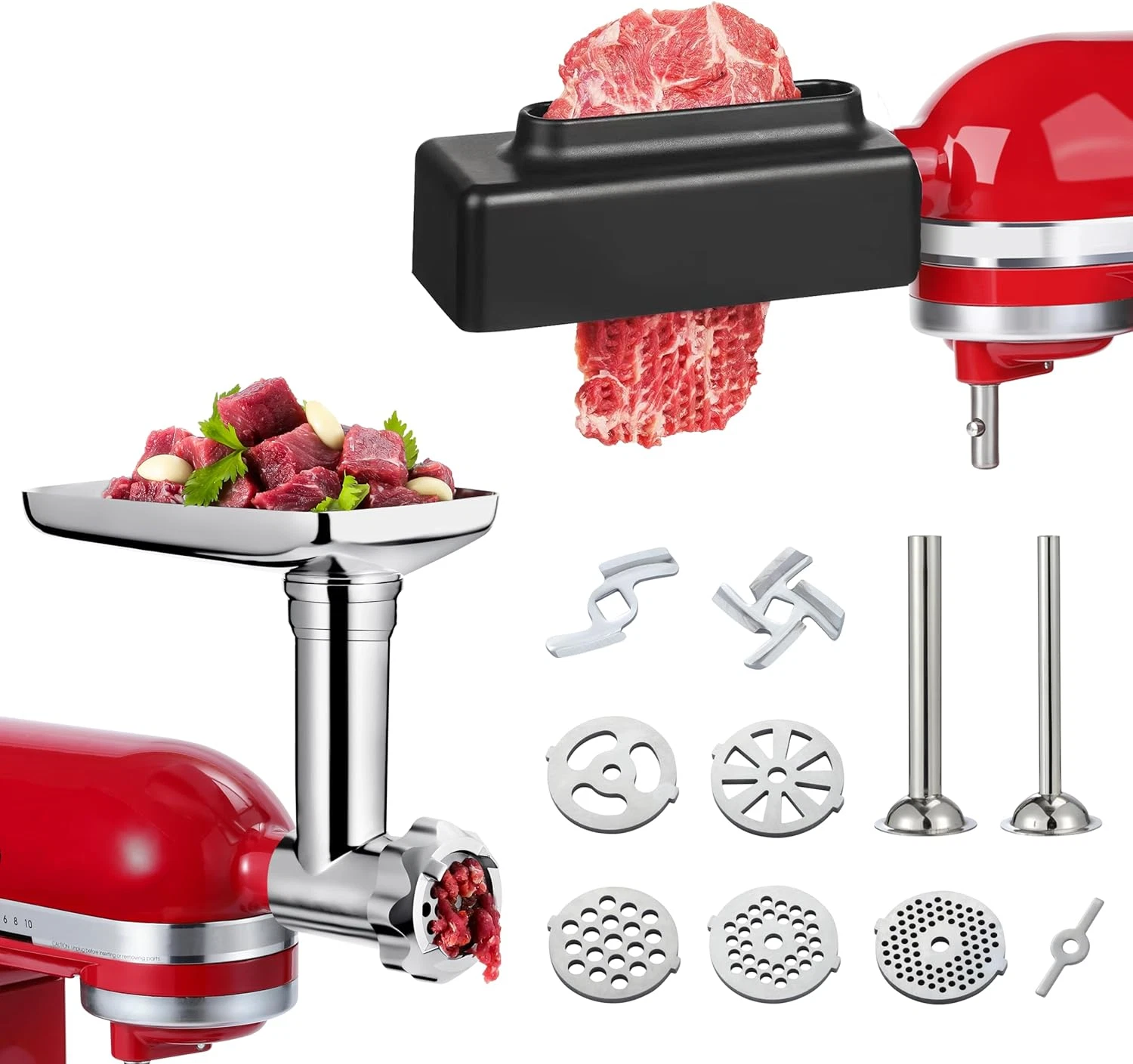 Meat Grinder & Tenderizer Attachment for KitchenAid Stand Mixers