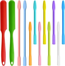 12 Pieces Silicone Stir Sticks Kit, Epoxy Resin Stirring Rod for Mix Color 