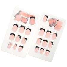 2 Box Square Press On Nails - Short Fake Nails Star - False Glossy Glue On