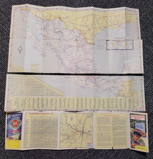 Vintage Sinclair Gas Station Road Map of WESTERN US Pre Interstate HIGHWAYS 1954