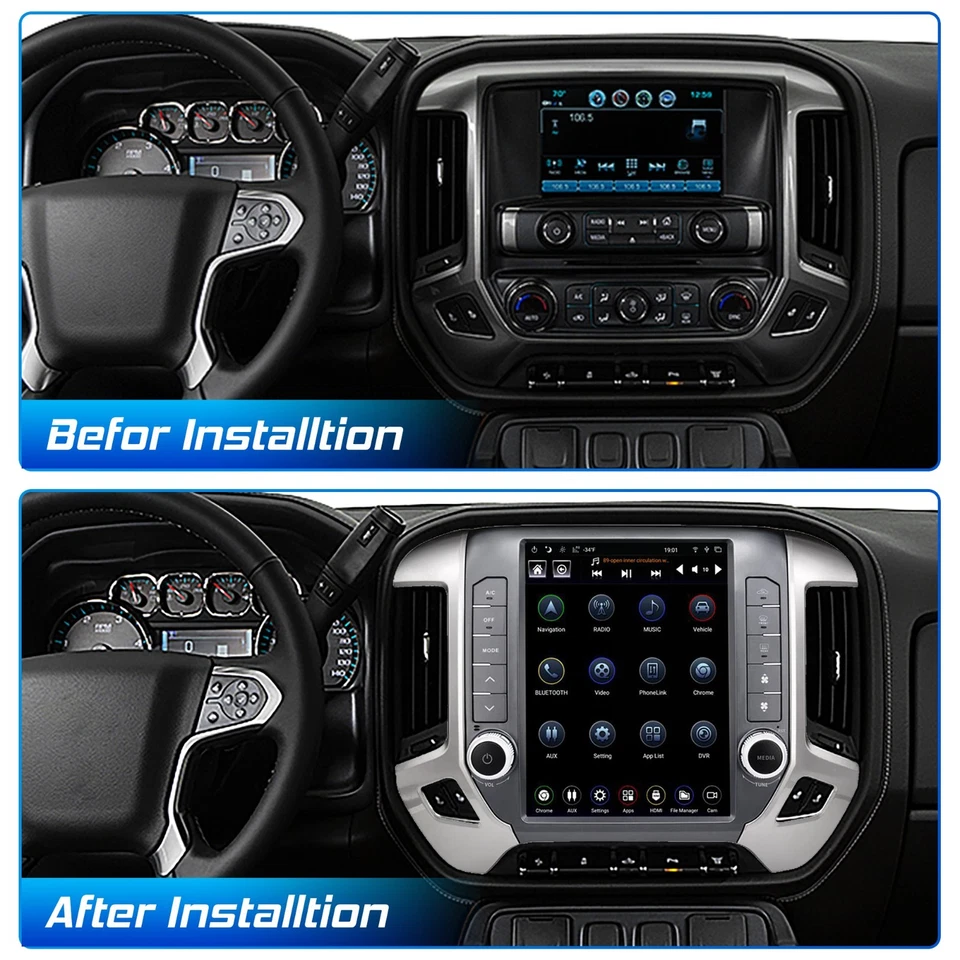 GEN 4 GEN 5 Car Stereo Radio Carplay for Chevrolet Silverado GM Sierra 2014-2019 Foto 3 de 4