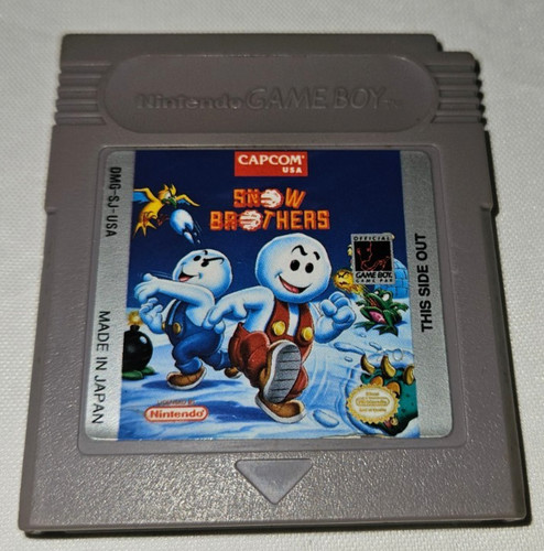 Snow Brothers Cartridge Only Authentic Nintendo Game Boy DMG-SJ-USA 1991 Capcom
