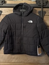 The North Face Boys' Reversible Shasta Hooded Jacket, TNF Black, M New
