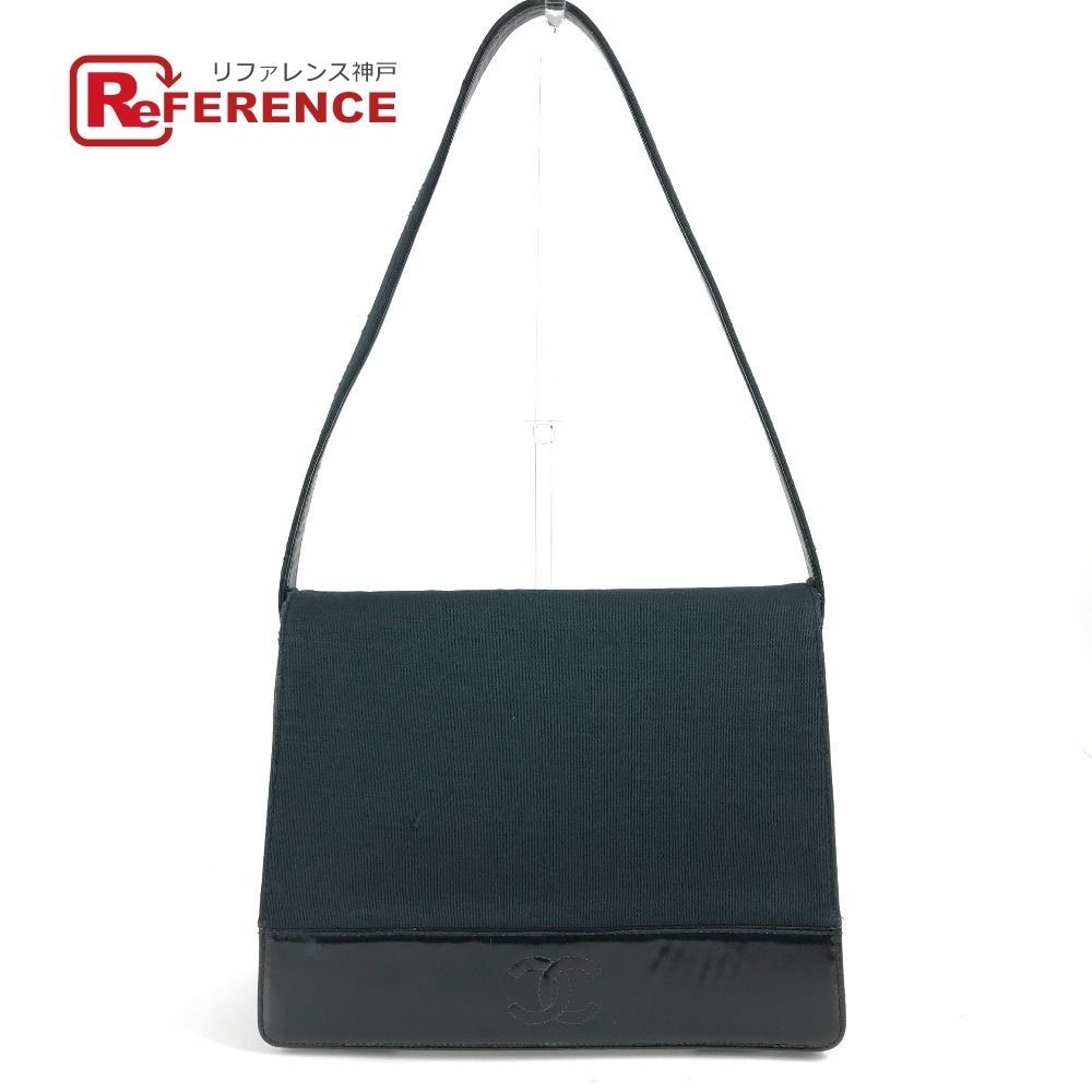 Chanel CC Cocomark Black Jersey Shoulder Bag-image