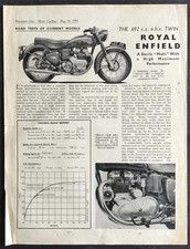 ROYAL ENFIELD 692cc ohv TWIN Road Test 1953 Motor Cycling Reprint 14 May 1953