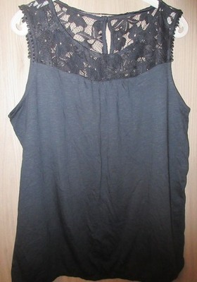 Street One Top  Shirt Style Vicky Spitze, dunkelblau blau Gr. 44