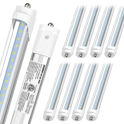 Cnsunway 8ft Led Bulbs 45w 5400lm 6000k Super Bright T8 T10 T12 Fa8 Single Pin L