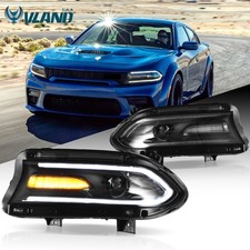 Vland Projector Headlights Assembly Wled Drl For 2015-2023 Dodge Charger 1pair Vland Projector Headlights Assembly Wled Drl For 2015-2023 Dodge Charger 1pair