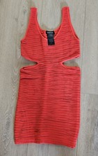  BEBE SIZE P/S  CUT OUT Red DRESS PARTY TO DRINKS, Y2k USA, LOOKS MORE LIKE XS