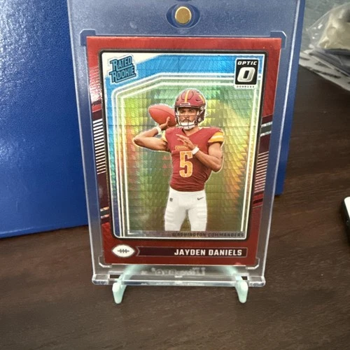 2024 Panini Donruss Optic Rated Rookie Jayden Daniels #248 Red Hyper Prizm (RC)