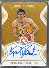 2018-19 Panini Opulence Kurt Rambis Opulent Scripts Gold Auto 1/10 Lakers
