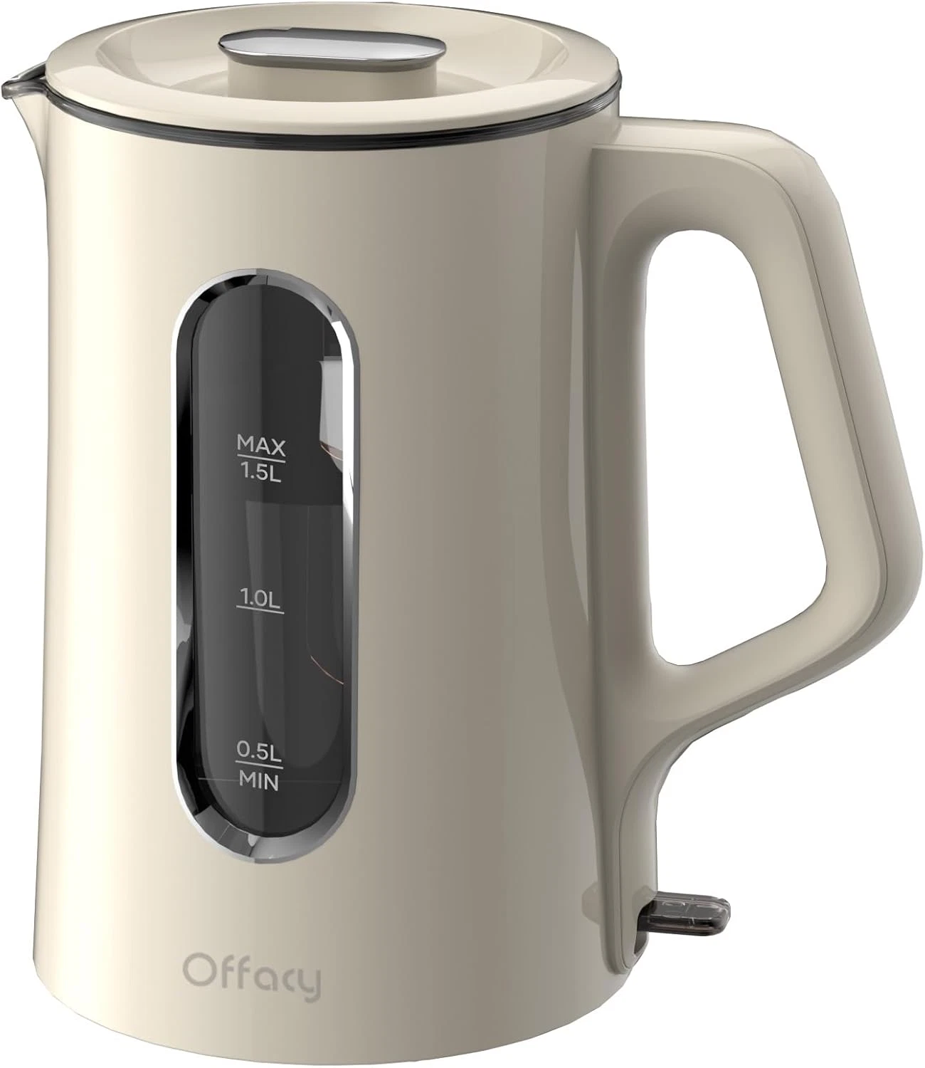 Electric Kettle 1.5L 1200W Double Wall Glass Fast Boil Hot Water Boiler White