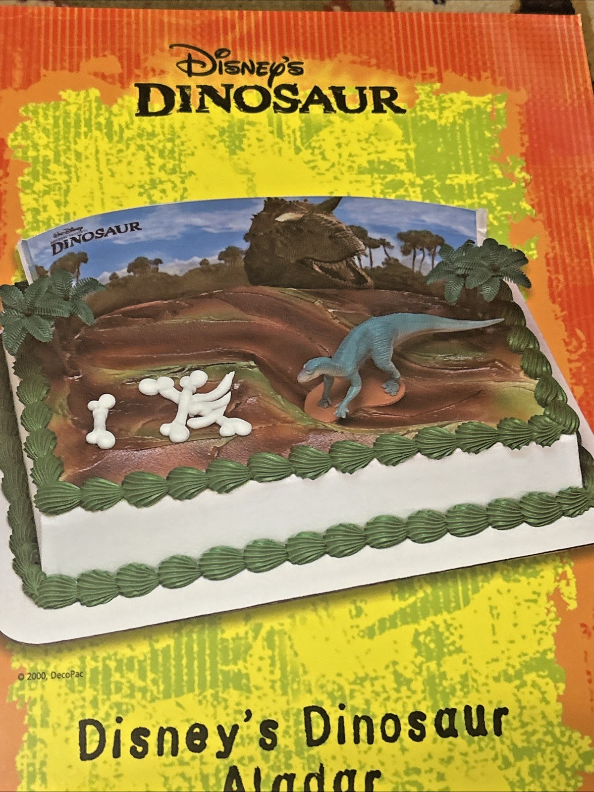 Cake Topper Add Background 2000 Disney Dinosaur Birthday Cake Display insert No cake topper not ...
