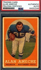 Alan Ameche PSA DNA Coa Signed 1958 Topps Autograph