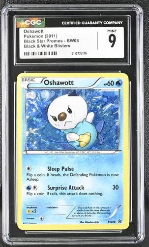 CGC 9 MINT Oshawott 2011 Black Star Promos BW08 Holo Pokemon Card