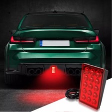 12V F1 Style 15 LED Rear Brake Lamp Strobe Flashing Tail Stop Light Universal
