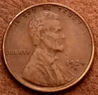 1924-S  LINCOLN WHEAT CENT PENNY XF