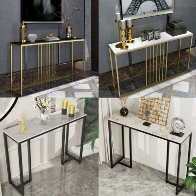 Heavy Duty Real Marble Console Table Hallway Accent Entrance Table Art Decorativ