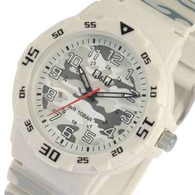 Q&Q by Citizen Herrenuhr Wasserdicht, robust und trendig 10 Bar Silikonarmband 