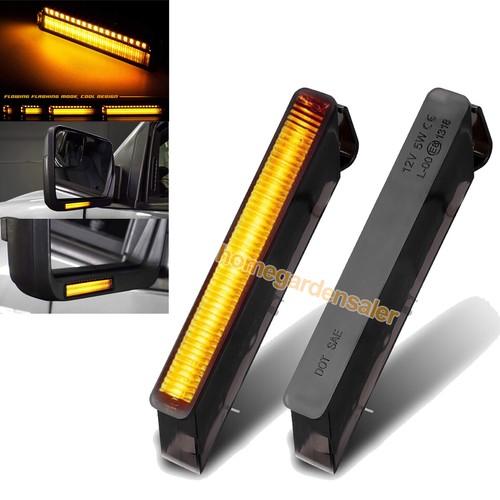 2PCS Sequential Amber LED Side Mirror Turn Signal Light for Ford F150 Expedition
