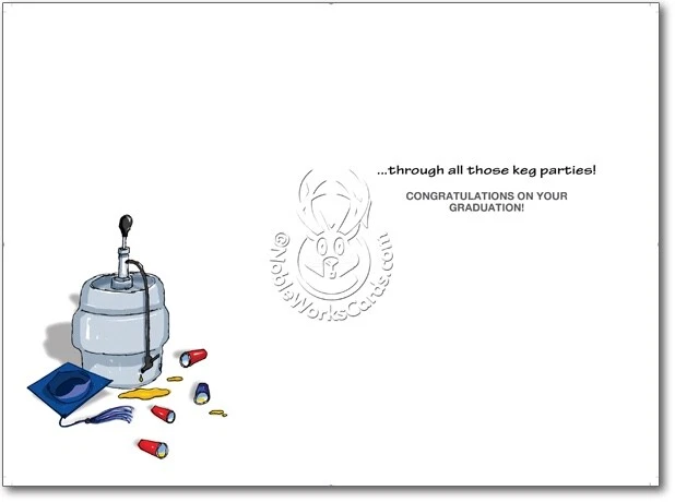 NobleWorks Keg Parties Graduation Card - Image 2 of 2