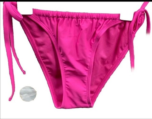Bikini Swim Bottom Pink Wild Fable Womens Low-Rise High Leg Cheeky Side Tie Sz L - Picture 3 of 3