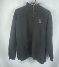 1971 Walt Disney World Mens Mickey Mouse Pullover Fleece 1/4 Zip Long Sleeve L