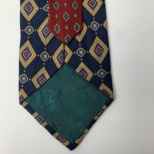 Tommy Hilfiger Geometric/Lion’s Crest Printed Men’s 100% Silk Neck Tie 60” VGC - Picture 4 of 5